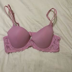 Pink bra with lace- 38B